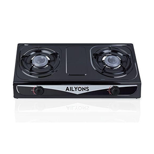 Simbas 2-Burner Stainless Steel Gas Cooker